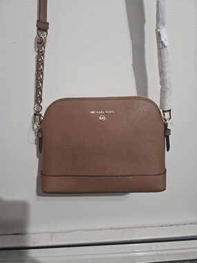 Michael Kors Brown Leather Crossbody Bag